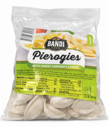 Bandi Foods Pierogies with Sweet Farmer’s Cheese