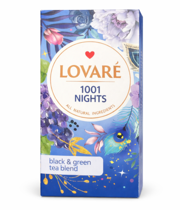 LOVARÉ 1001 Nights – Black & Green Tea Blend (Box)