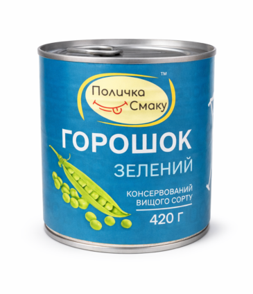 Polychka Smaku Green Peas (Canned), 420g