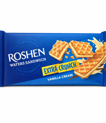 Roshen Extra Crunch Vanilla Cream Wafer Sandwich 142g