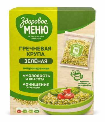 Zdorovoe Menu Green Buckwheat Groats Unsteamed